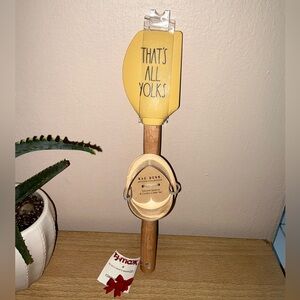 Rae Dunn That’s All Yolks Yellow Spatula with Egg Shaped Cookie Cutter